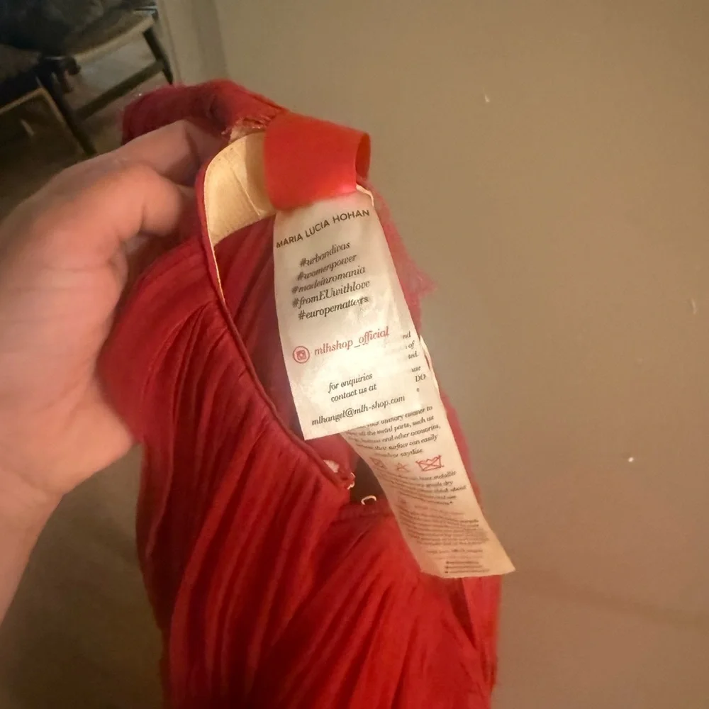 Maria Lucia Hohan 
Jolie Gown in Salsa size 4
Red Strapless Dress - Picture 8 of 16